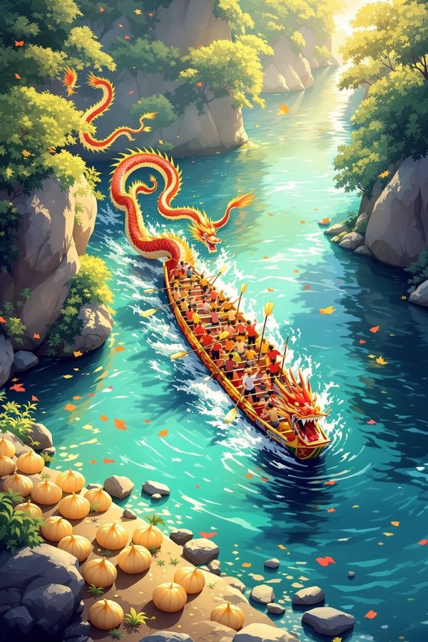 端午龙舟赛 电影海报